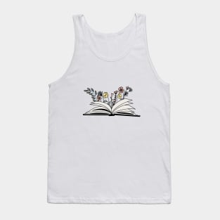 Book with flowers Tank Top